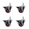 Service Caster 3'' Red Poly Wheel Swivel 3/4'' Square Stem Caster Set with Brake, 4PK SCC-SQ20S314-PPUB-RED-PLB-34-4 - alternate 1